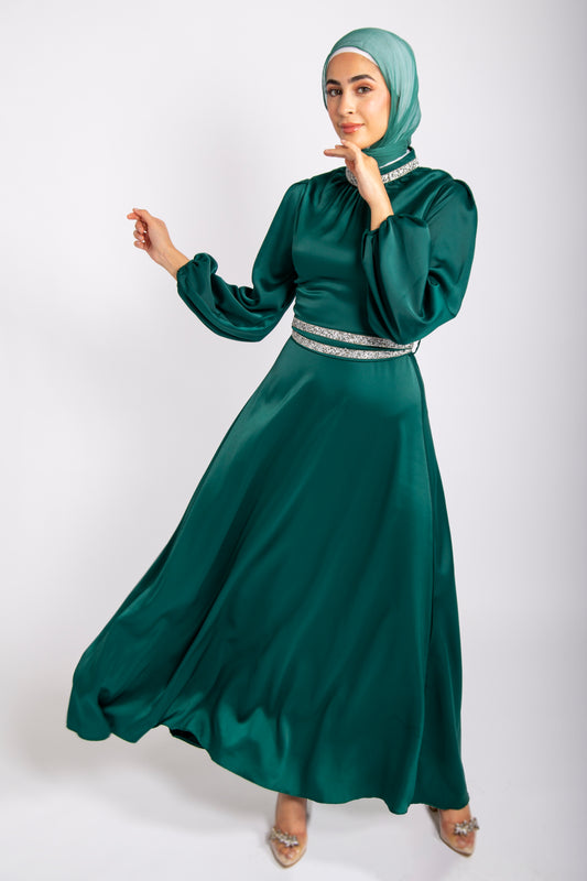 Royal Green Evening Gown